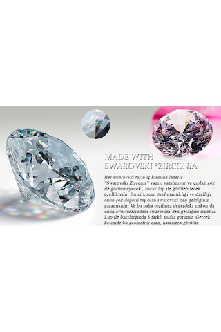Chavin 2 Carat Swarovski Tektaş Gümüş Kadın Küpe Dh15By