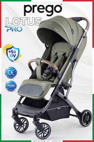 Prego Lotus Pro Kabin Boy Bebek Arabası - Tek Elle Katlanır -hafif -uv Tenteli -yağmurluk-ayak Örtüsü-kılıf