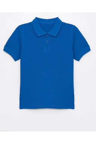 Waynap Unisex Lakos Polo Yaka Okul Tshirt Mavi