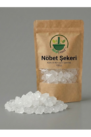 Nöbet Şekeri Kaya Şekeri Rock Sugar Kristal Nöbet Doğal Tane 100 G
