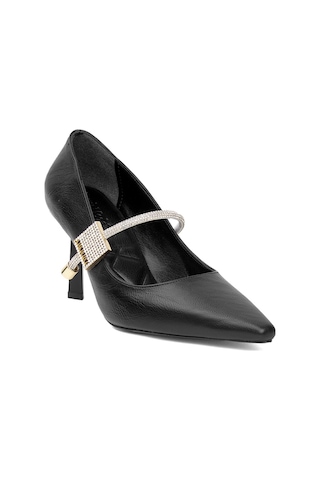 Miss Park Moda Pm439 K951 Kadın Klasik Topuklu Ayakkabı Siyah Siyah