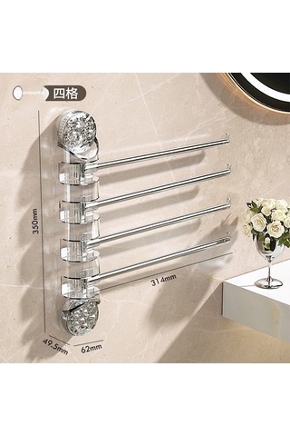 Yifomall Banyo Şemsiyesi Rakusu - Delme Yok Sürekli Döner 4 Çubuklu Cam Altın Renkli Sıralayıcı - Konforlu Montajlı Mutfak/ofis Depolama Aleti Diğer