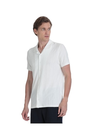 Hatemoğlu Beyaz Regular Fit Apaş Yaka Gömlek 35134 4111993