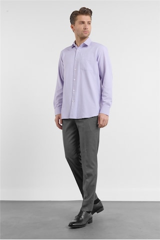 İmza Lila Sert Yaka Uzun Kol Cepli Comfort Fit Pamuklu Gömlek 1004255285