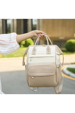 Wangxi Haki Çocuk Bezi Çantası Büyük Kapasiteli Şişe Ve Temel Eşyalar İçin Ebeveyn Çanta Haki