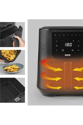 N8WERK Air Fryer - Dijital Ekran 7 Program 5.5l Sepet 1800