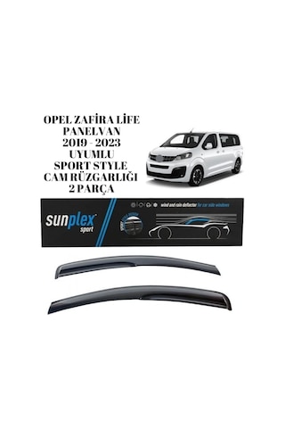 Opel Zafira Life Panelvan 2019 2020 2021 2022 2023 Uyumlu Sport Style Cam Rüzgarlığı 2 Parça Sunplex 2 Adet