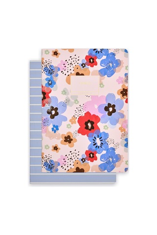 B5 Terzi Dikiş 2'li Set Modern Floral - Anemone & Stripe Çok Renkli
