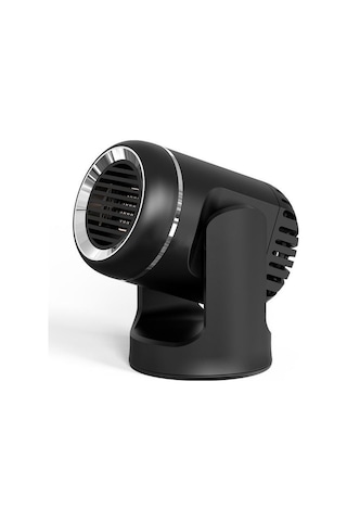 Siyah Seametal 12v Oto Kaloriferi Taşınabilir Hava Isıtma Fanı Enerji Tasarrufu Hızlı Isıtma Buz Çözücü Buğu Çözücü 2 İn 1 Pano Isıtıcı Fanı Kombo