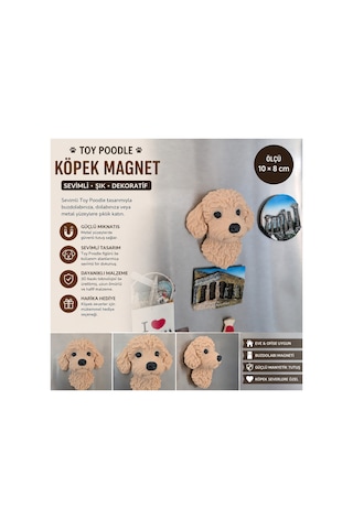 Toy Poodle Köpek Magnet Dekoratif Buzdolabı Magneti Sevimli Köpek Figürü 10 8 Cm