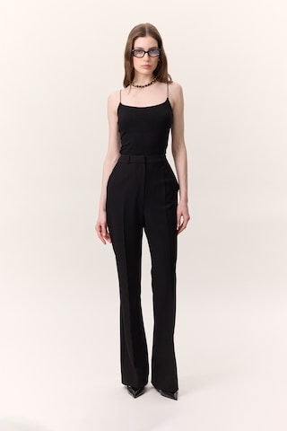 Premıum Flare Paça Fıt Pantolon Siyah Siyah