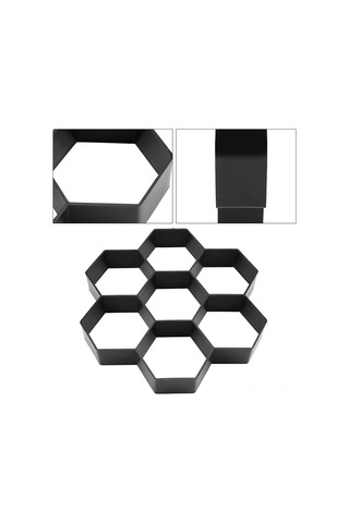 Kosona Hexagon Desenli Bahçe Yol Formu - Pp Malzeme, 1600 Kullanıma Dayanıklı, Beton Yolluk Ve Patio Dıy Oluşturucu