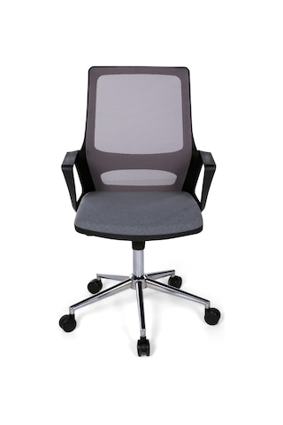Ofisbazaar Lizz Gri Fileli Çalışma Koltuğu Ergonomik Ofis Ve Ev Koltuğu Gri Gri