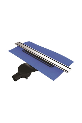 VitrA 59980476000 Eco-Flow V-Flow Dk100 40 Cm Duş Kanalı,Mat Krom Yandan Diğer