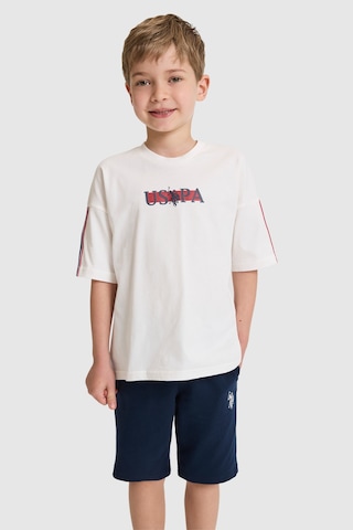 U.s. Polo Assn. Erkek Çocuk Beyaz Pijama Takım 50327249-vr013