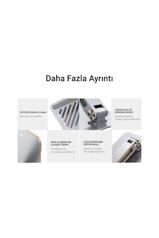 Juo Alüminyum Notebook Standı Yükseklik Ve Eğim Ayarlı Ergonomik Metal Laptop Standı 11-17 İnch Arası Notebook Dizüstü Bilgisayar Standı, Ayarlanabilir Sku: Smgb0dz2t77hk