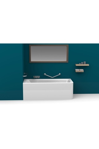 Monavit Engelli Paslanmaz Açılı Tutunma Barı.Banyo.Küvet.Tuvalet Krom