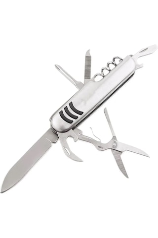 Mobgift Çok Amaçlı Çakı 7 Fonksiyonlu Kamp Çakısı Katlanır Metal