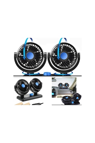 Replax 12 Volt Araç Içi Torpido Üstü Çift Fanlı Oto Vantilatör 36