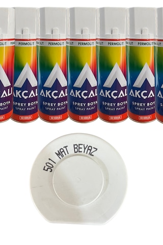 Sprey Boya Akçalı Alüminyum,ahşap,plastik,demir,metal Sprey Boyama 400 Ml 501 Mat Beyaz