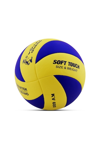 Voleybol Topu Swirl Soft Touch Yapıştırma Yumuşak Yüzey 8 Panel 5 Numara Kırmızı Sarı