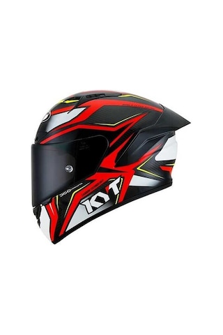 Kyt Nz-Race Carbon Strıde Kapalı Motosiklet Kaskı Beyaz - Kırmızı - Siyah