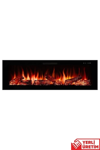 Masta 130 Elektrikli Şömine - Isıtıcısız, Cam Çerçeveli, Sınırsız