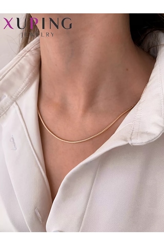 Xuping Kadın Kolye Zinciri 227371969 Altın Rengi