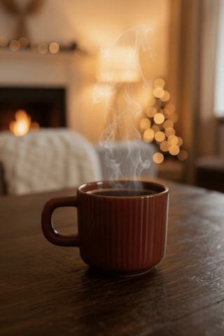 El Yapımı 260 Ml Bordo Parlak Seramik Mug Çay Kahve Kupası Mıt1303 Bordo