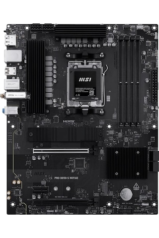 Msı Pro B850-s Wıfı6e Ddr5 Amd B850 Am5 Soket Ddr5 8200+ Oc Mhz Aaaa11msı0038