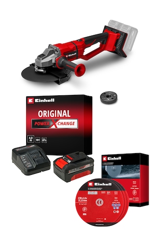 Einhell Axxio 36/230 Q Akülü Taşlama 2 18V Twinpack 4AH Starter Kit Metal Kesme Diski Dahil