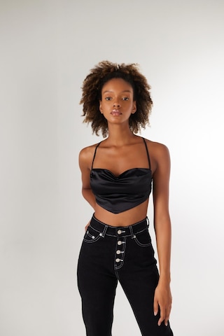 Holly Lolly Shery Crop Siyah