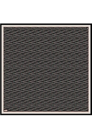 BELLİ Saf İpek Eşarp 4128d Twill İpek -8586 - 90 X 90 / Siyah Siyah