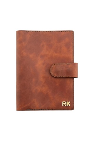 A5 Defter Ve Ajanda Kılıfı - %100 Rainbow Deri - Ko10001 - Tobacco Tobacco