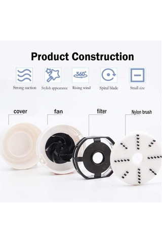 Samdoo Tw8050 Mavi El Tutan Mini Elektrikli Süpürge - Ev, Masaüstü Ve Araç İçin Küçük Boy Temizlik Aleti Beyaz - Gri