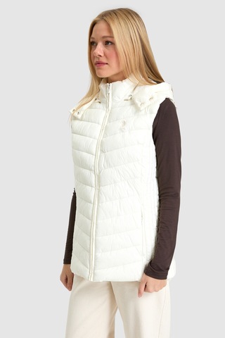 U.S. Polo Assn. Kadın Krem Yelek 50326196-vr256 İnci
