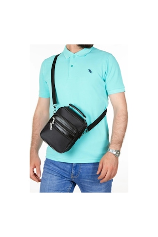 Newish Polo Erkek El Omuz Çantası Siyah