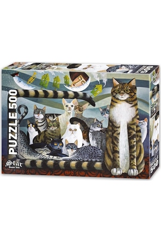 Star Puzzle 500 Parça Kedi Ailesi Puzzle