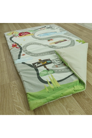 Zooturak Peluş Çocuk Matı Zebra Zou 100cm x 150cm