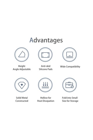 L303 Alüminyum Alaşımlı Ayarlanabilir Tablet Standı, 17,3 İnçe Kadar Cihazlar Katlanabilir Soğutma Dizüstü Bilgisayar Yükselticisi Gri