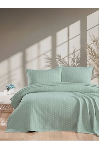 Elvira Yatak Örtüsü Seti Çift Kişilik Mint Kutulu Mint