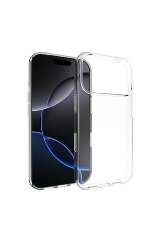 Apple Uyumlu iPhone 17 Pro Max Lüx Şeffaf Silikon - Şeffaf