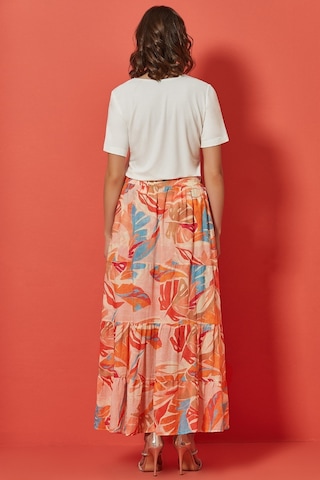 Kloş Çok Renkli Vual Etek Çok Renkli