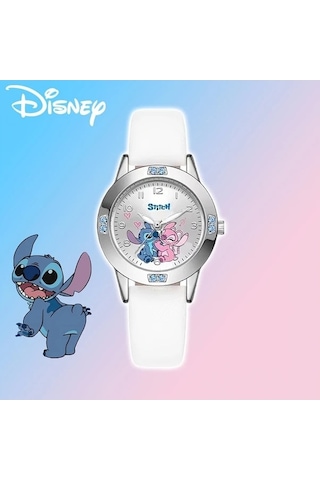 Trendooze Disney Stitch Çocuk Kol Saati Mavi Doğum Günü Hediyesi Okul Ofis Çocuklar İçin Mavi