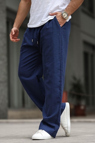 Madmext Lacivert Erkek Rahat Kesim Keten Pantolon 6539-lacivert Lacivert