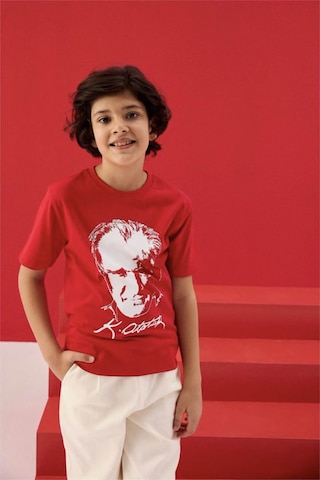 Defacto Atatürk Baskılı Kırmızı Erkek Çocuk T-shirt B6938a8/rd282