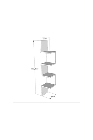 Wall R9 Modern Duvar Rafı Kitaplık Wal9-w Beyaz