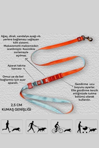 Caramelos Hands-free Eller Serbest Gezdirme Kayışı 2,5 Cm Çok Renkli