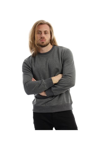 Polostate Erkek Bisiklet Yaka 3 İplik Sweat Antrasit