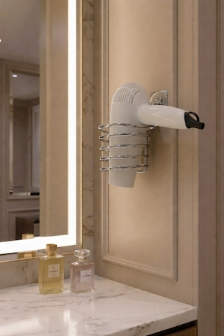 Sas Haus Metal Krom Yapışkanlı Saç Kurutma Makinesi Askısı - Banyo Duvar Düzenleyici Ms-012